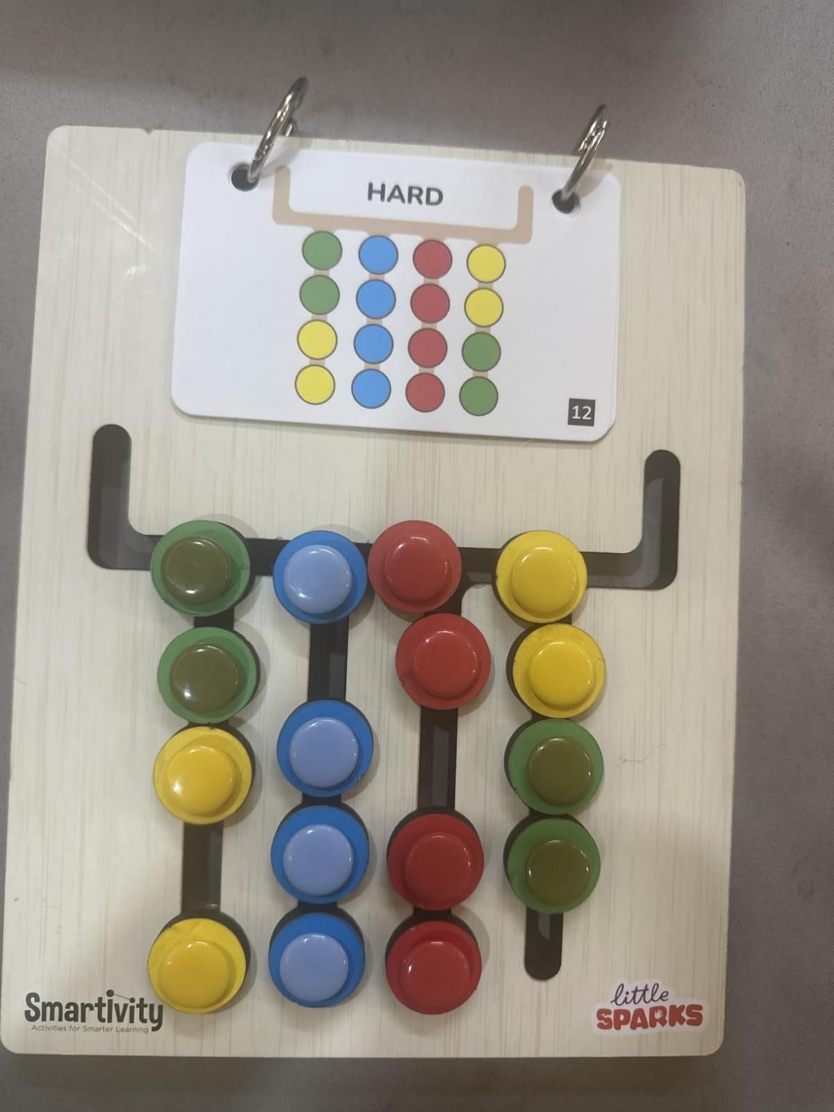 Kids Montessori Slide Puzzle Game Color & Pattern Matching Learning Toys for Kids