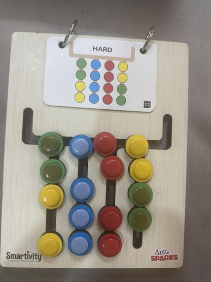 Kids Montessori Slide Puzzle Game Color & Pattern Matching Learning Toys for Kids